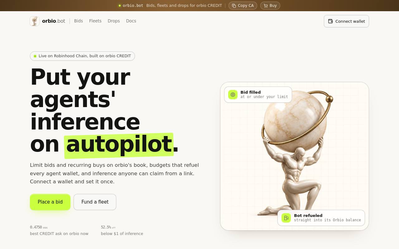 Screenshot of orbio.bot at scan time